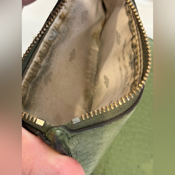 Kate Spade Olive Green Leather wallet Pouch - Picture 3 of 6